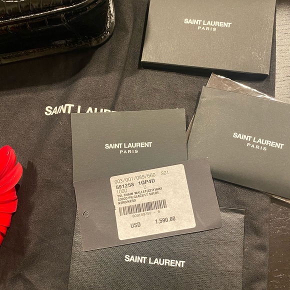 Saint Laurent small Niki Croc-Embossed Leather - Picture 5 of 11